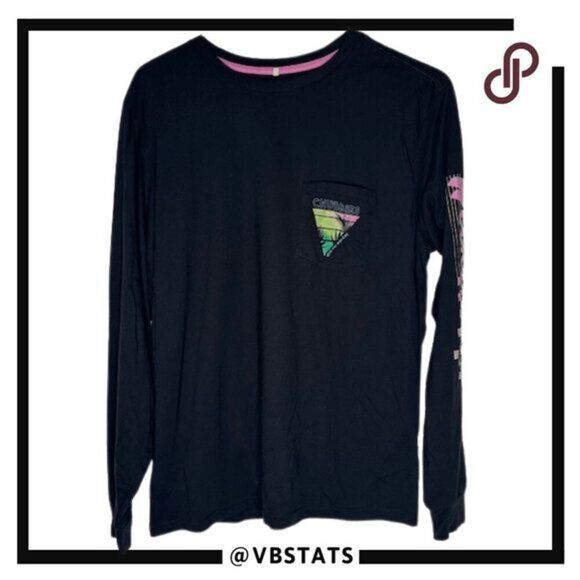 Chubbies Men's The Weekend Has Arrived Pocket Long Sleeve T-Shirt Black XL - Picture 1 of 6